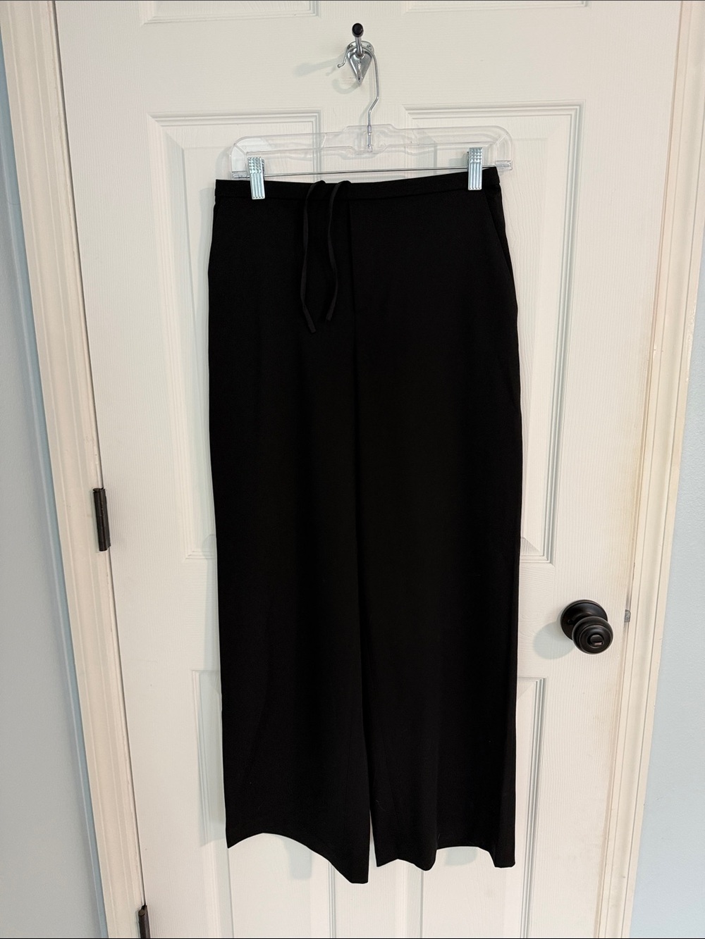 Uniqlo Black Wide-Leg Drawstring Pants